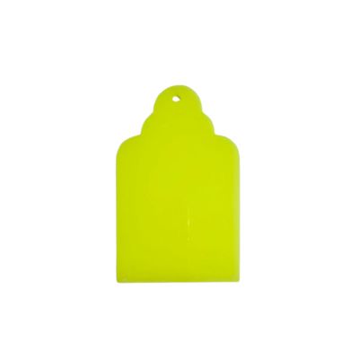 5x8cm Gift Tag Acrylic - Neon Yellow