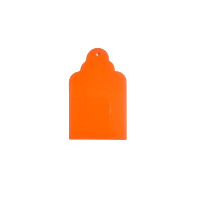 5x8cm Gift Tag Acrylic - Neon Orange
