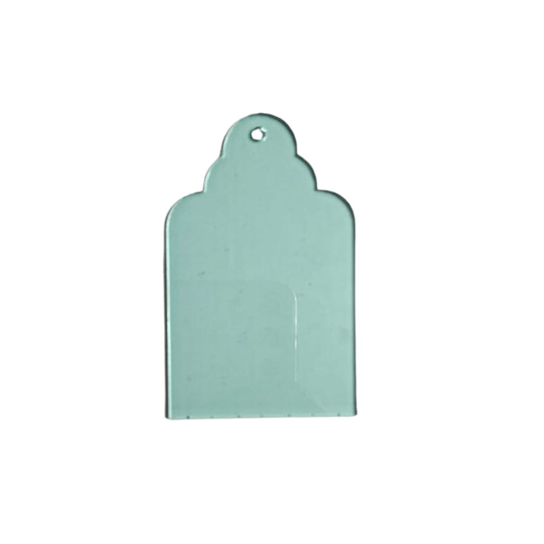 5x8cm Gift Tag Acrylic Acrylic - Sea Green Tint