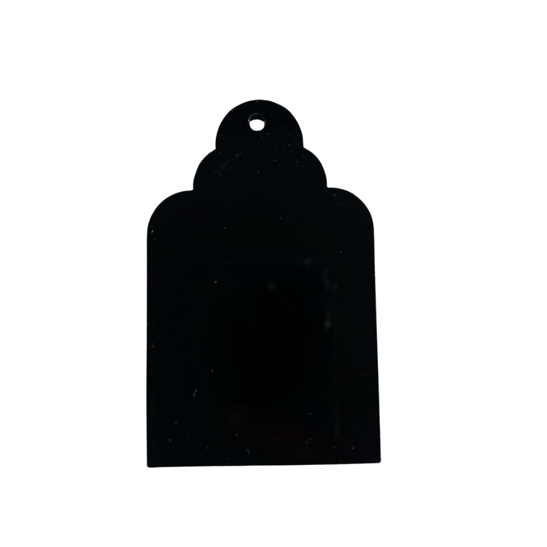 5x8cm Gift Tag Acrylic - Black