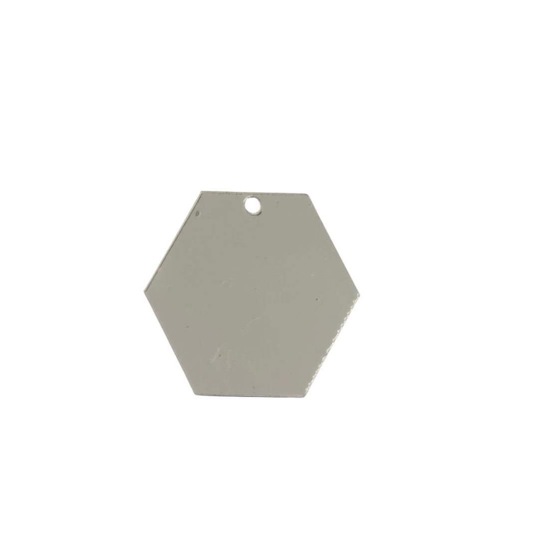 5cm Hexagon Acrylic - White