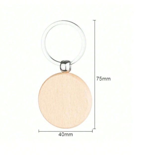 Wooden Key Chain - Natural