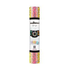 Holographic Opal Pattern Adhesive Vinyl - Opal Red Leopard