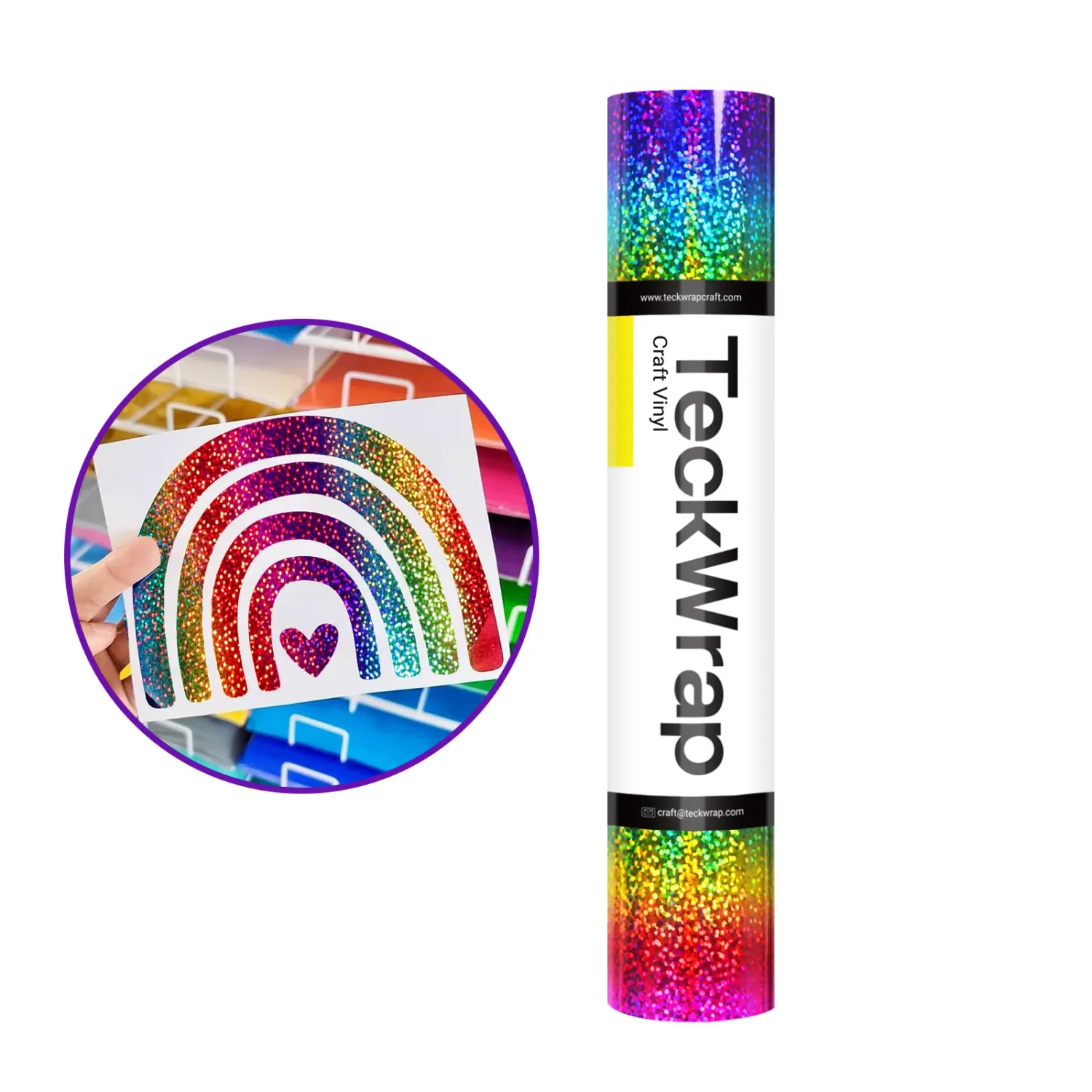 Sparkle Adhesive Vinyl - Rainbow