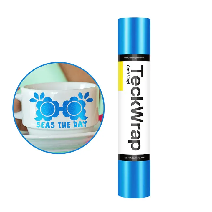 Metallic Satin Chrome Adhesive Vinyl - Cool Blue