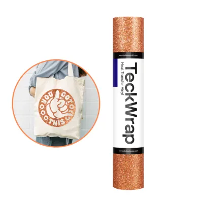 Glitter Heat Transfer Vinyl - Coffee Gold