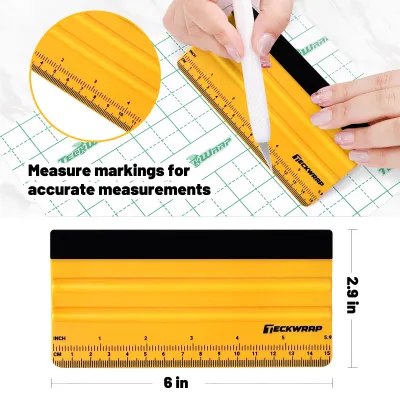 Teckwrap Extra Large Felt Squeegee - Yellow - Single Unit