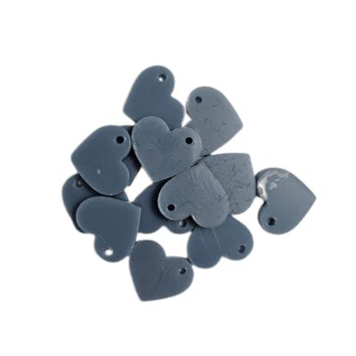 2cm Denim Blue Heart