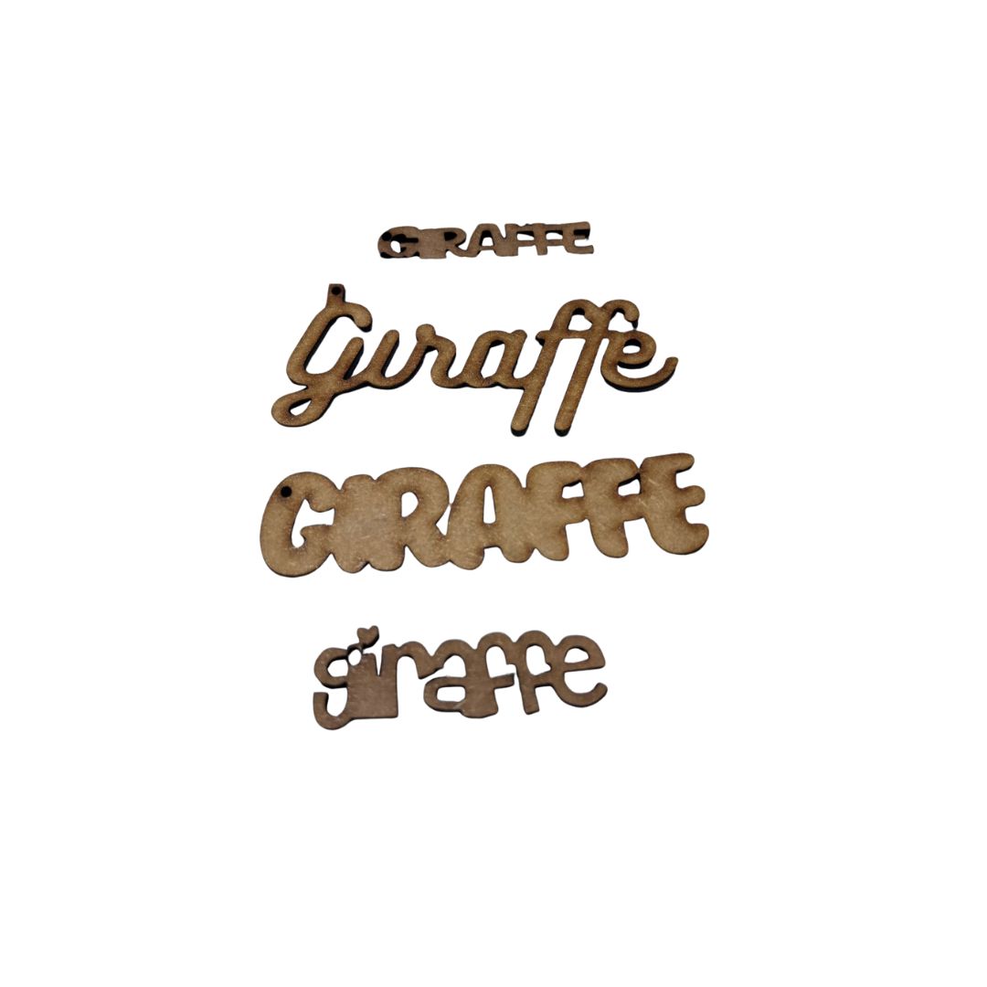 Giraffe  - Word Keychains