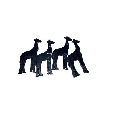 4 Black Giraffes