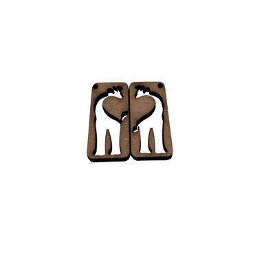 Medium Giraffe Set Wood