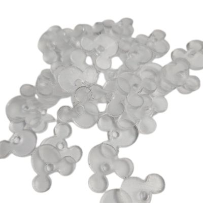 Pack of 10 - Mouse Head Clear Acrylic 2cm