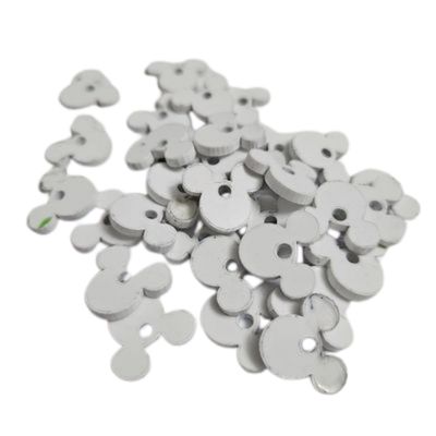 Pack of 10 - Mouse Head White Acrylic 2cm