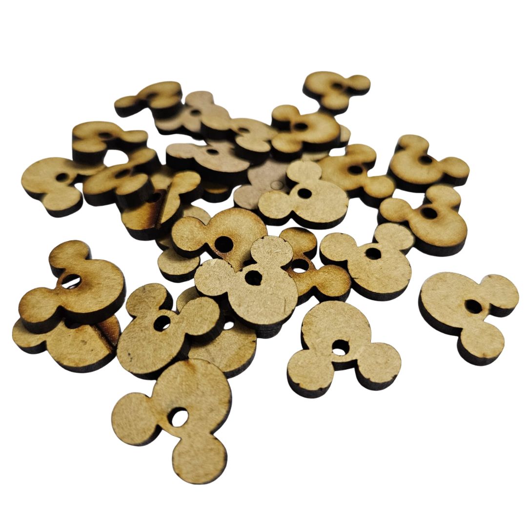 Pack of 10 - Mouse Head MDF 2cm