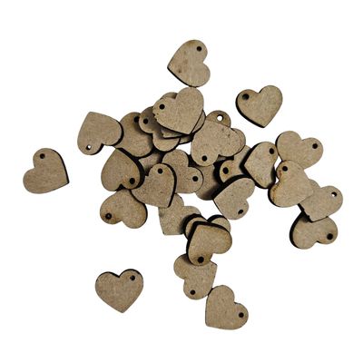 Pack of 10 - Heart MDF 2cm