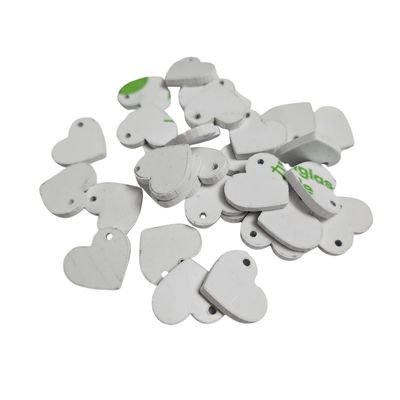 Pack of 10 - Heart White Acrylic 2cm