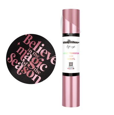 Metallic Pearlescent Heat Transfer Vinyl - Rose Pink Gold