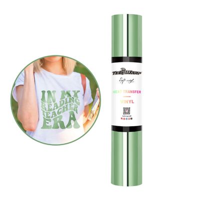 Metallic Chrome Heat Transfer Vinyl - Mint