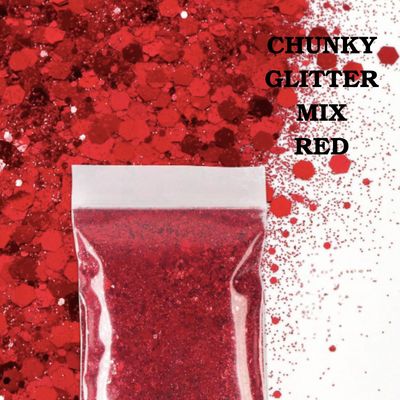 Chunky Glitter Mix 10g - Red