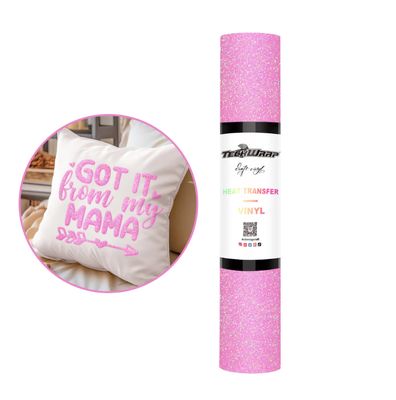 Glitter Puff Heat Transfer Vinyl - Lavender Rose