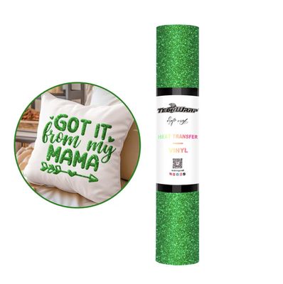 Glitter Puff Heat Transfer Vinyl - Green