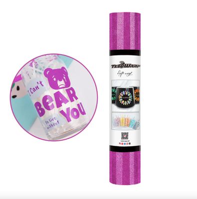 Burst Shimmer Adhesive Vinyl - Red Violet