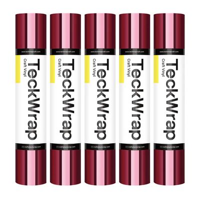 Bubble Free Mirror Chrome Adhesive Vinyl - Wine Red