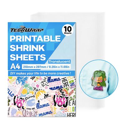 Inkjet Printable Shrink Sheets - Translucent