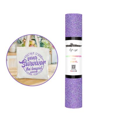 Fancy Glitter Heat Transfer Vinyl - Lavender