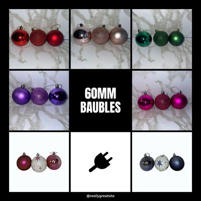 Bauble Set of 3 - Various Colours