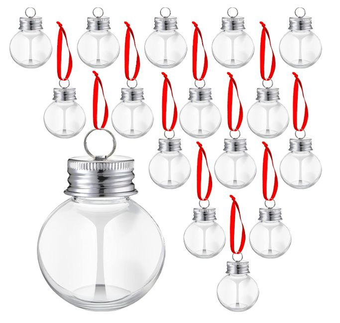 Round Booze Bauble, Colour: Silver Cap