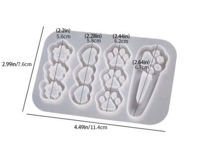 Hair Clip Paws Mould
