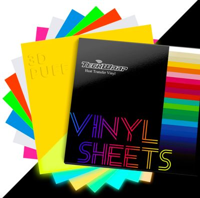 Glow in the Dark Puff HTV Sheets Pack - 7 Sheet Pack