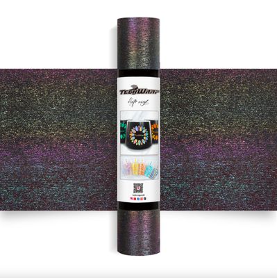 Glitter Brush Vinyl  - Nebula Black