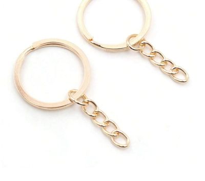 Luxe Gold Keychain - 25mm - Pack of 10