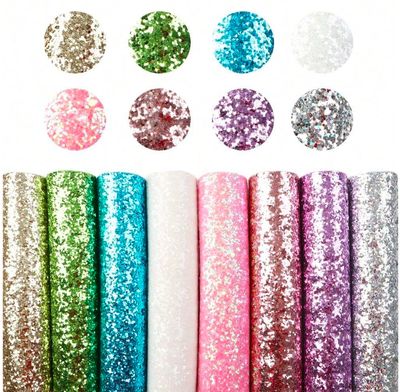 Faux Leather Pack -Chunky Glitter - 8 Pack/ Singles