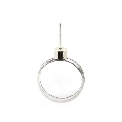 Christmas Ornament Round with Photo insert - 65mm