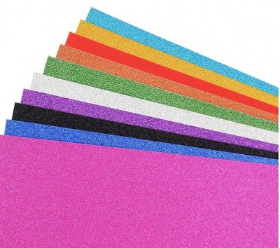 Glitter Craft Vinyl - 10 Pack A4