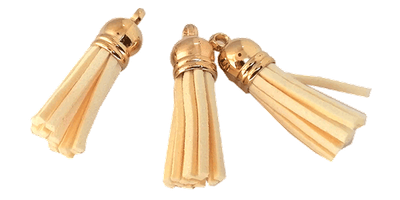 Tassel - Gold Cap Cream (Short Tassel)