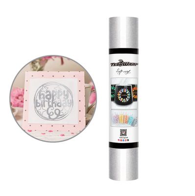 Shimmer Adhesive Vinyl - Silver