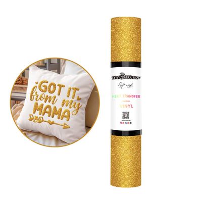 Glitter Puff Heat Transfer Vinyl - Gold
