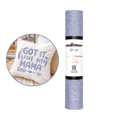 Glitter Puff Heat Transfer Vinyl - Angel Blue