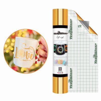 Bubble Free Mirror Chrome Adhesive Vinyl - Light Gold
