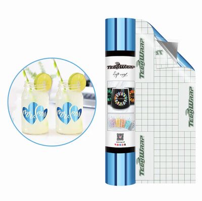 Bubble Free Mirror Chrome Adhesive Vinyl - Cool Blue