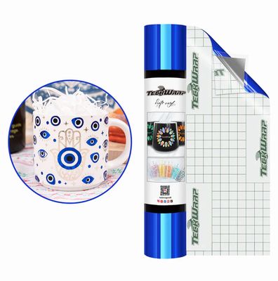 Bubble Free Mirror Chrome Adhesive Vinyl - Blue