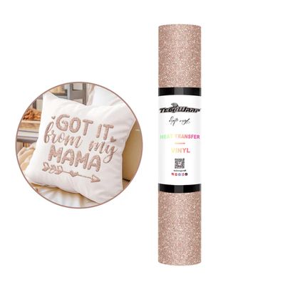 Glitter Puff Heat Transfer Vinyl - Rose Gold