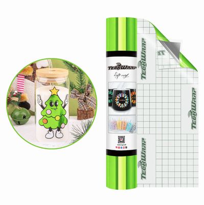 Bubble Free Mirror Chrome Adhesive Vinyl - Lime Green