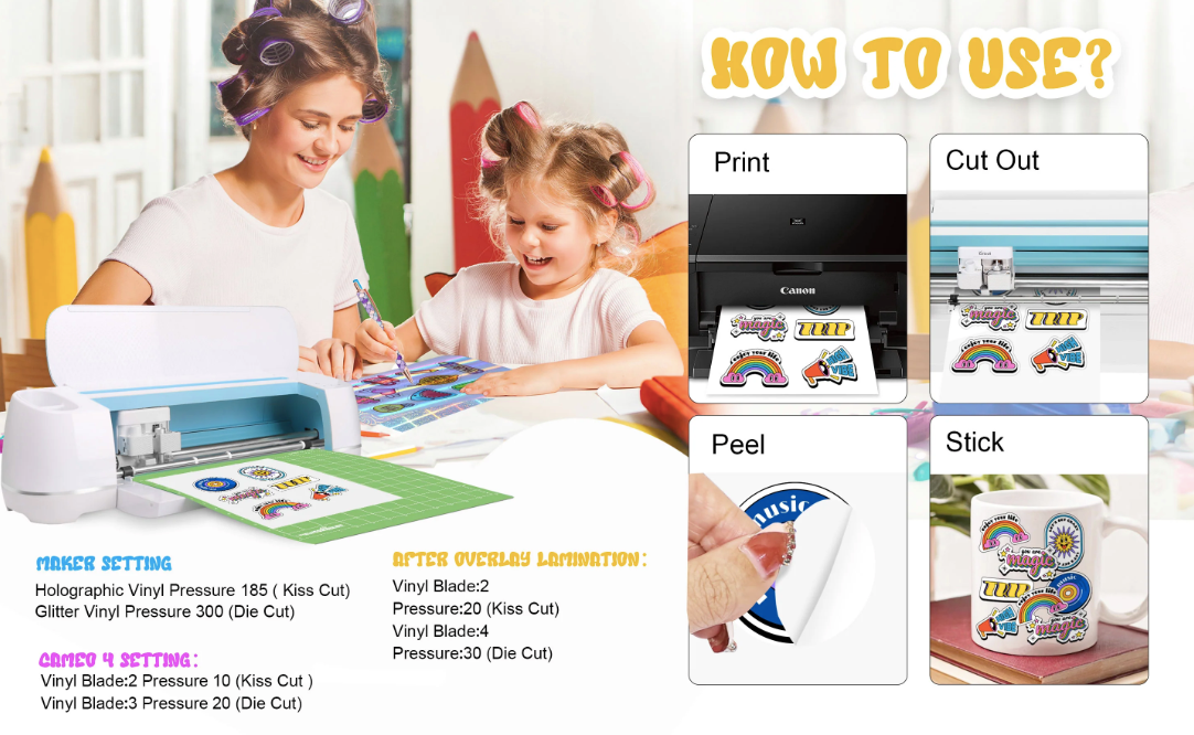 Inkjet Printable Sticker Vinyl - Matte White