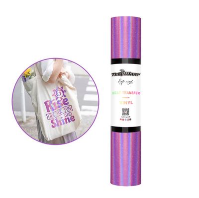 Holographic Shimmer Heat Transfer Vinyl - Lotus Pink