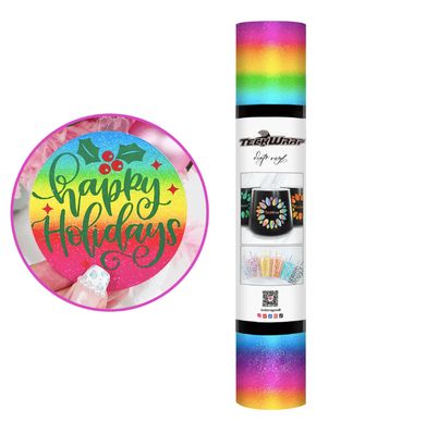 Rainbow Stripes Adhesive Vinyl - Rainbow